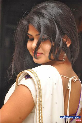 Alekhya Latest Hot Stills in White Saree