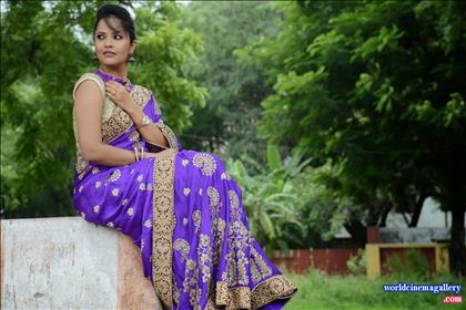 Anchor Anasuya Latest Hot in Blue Saree Stills