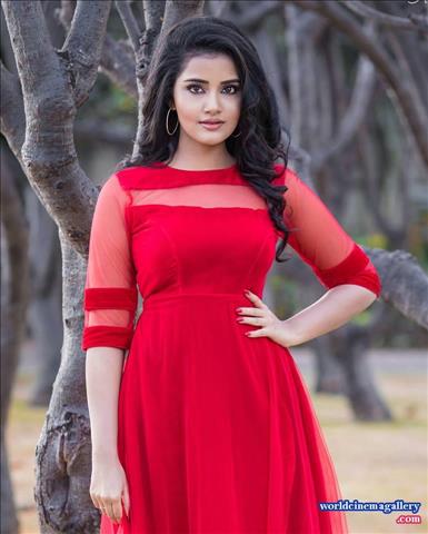 Anupama Parameshwaran Latest Photoshoot  in Red Dress