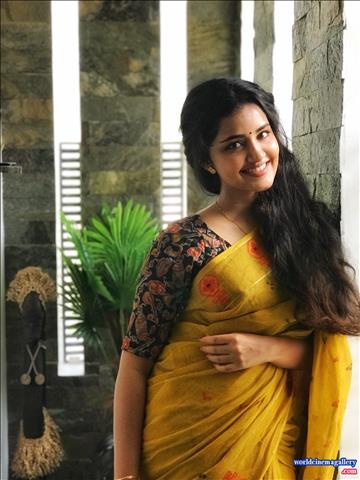Anupama Parameshwaran Latest Photoshoot  in Yellow Saree