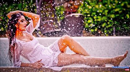 Sony Charishta Hot Bikini in White Stills