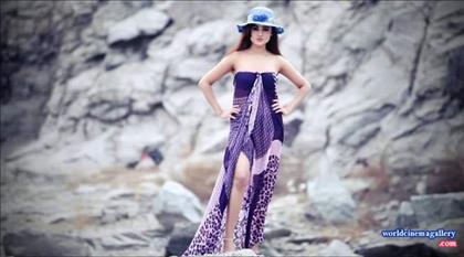 Sony Charishta latest Hot Blue Saree PhotoShoot Stills