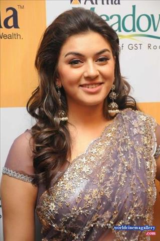 Hansika Motwani traditional saree stills