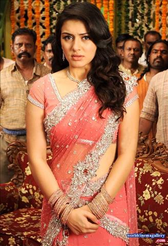Hansika Motwani traditional saree stills
