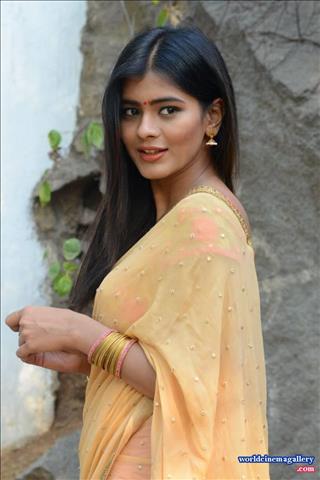 Hebah Patel in Yellow Half Saree At Movie Launch