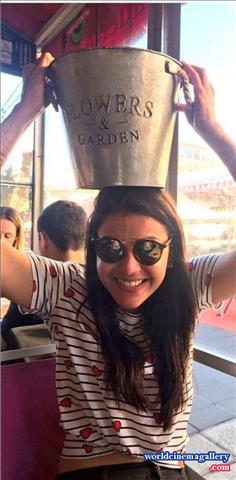 Kajal Aggarwal latest shooting spot  stills from Paris Paris