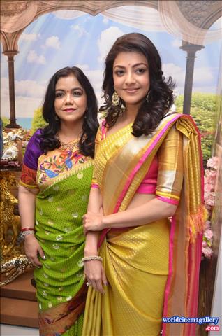 Kajal Aggarwal Stills from Trisha Designer Store Launch In Banjara Hills 