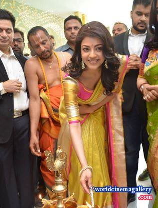 Kajal Aggarwal Stills from Trisha Designer Store Launch In Banjara Hills 