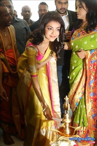 Kajal Aggarwal Stills from Trisha Designer Store Launch In Banjara Hills 