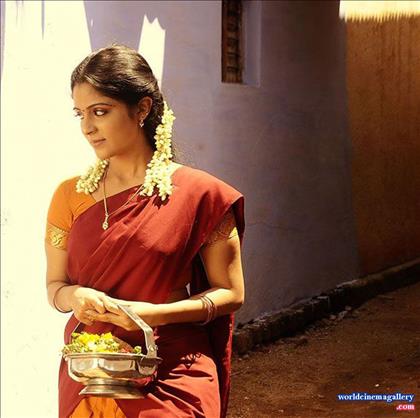 Suntv Nandini Serial Malavika Wales Hot Saree stills
