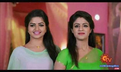 Suntv Nandini Serial Malavika Wales Hot Saree stills