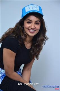 Tejaswi Madivada black dress latest stills