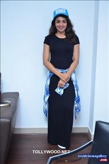Tejaswi Madivada black dress latest stills