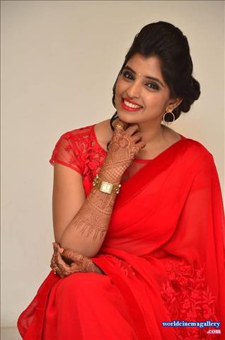 Anchor Syamala in Red Saree Stills at Film Audio Launch