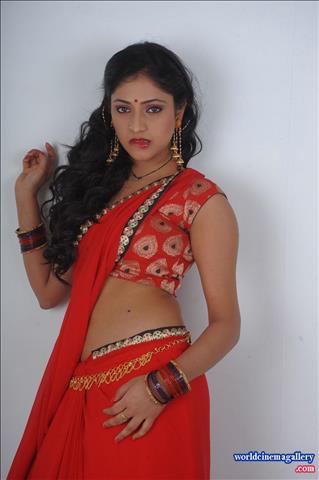 Hari priya Hot  Spicy Red Saree Stills - World Cinema Gallery