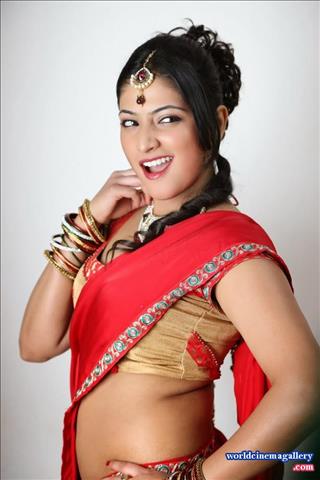 Haripriya Hot stills in Red Saree from Galata Movie - World Cinema Gallery