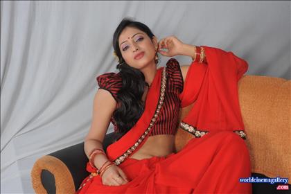 Haripriya Hot stills in Red Saree from Galata Movie - World Cinema Gallery