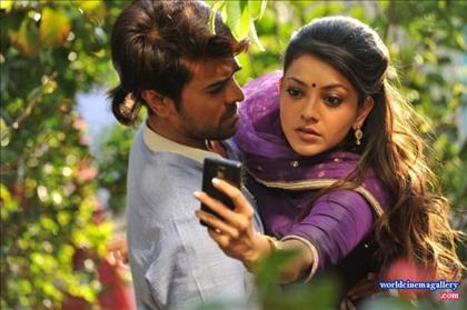 Kajal Agarwal Hot stills with ram charan