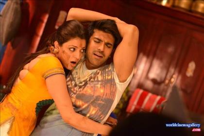 Kajal Agarwal Hot stills with ram charan