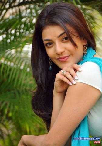 Kajal Agarwal Photo Stills in White Blue Churidar