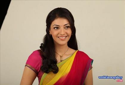Kajal Agarwal Stills in Red Saree 