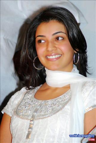 Kajal Agarwal Stills in White Churidar 