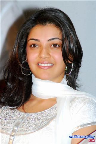 Kajal Agarwal Stills in White Churidar 
