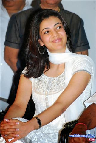 Kajal Agarwal Stills in White Churidar 