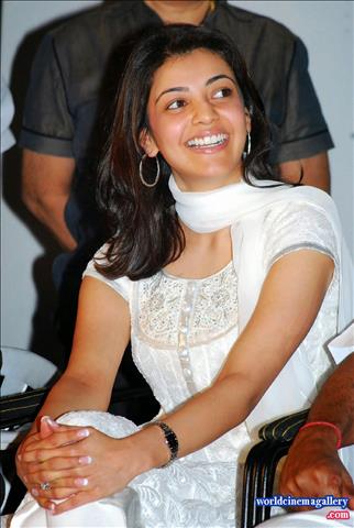 Kajal Agarwal Stills in White Churidar 