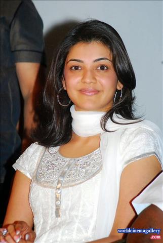 Kajal Agarwal Stills in White Churidar 
