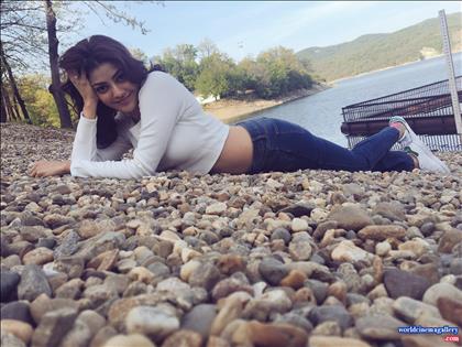 Kajal Aggarwal latest shooting spot  stills from Paris Paris