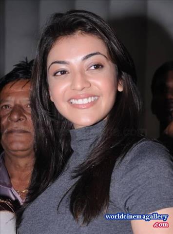 Kajal Aggarwal Stills in Black Dress at Saloon Inaugurates
