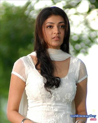 Kajal Aggarwal stills in white dress at Brindavanam movie