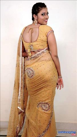 Maulika Actress in Sexy Saree Stills