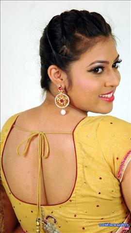 Maulika Actress in Sexy Saree Stills