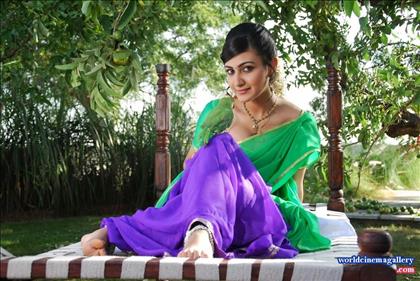 Neelam Upadhyaya Latest Hot Stills in Green Saree