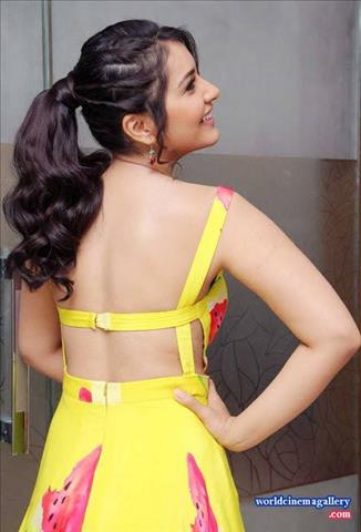 Rashi Khanna Hot Yellow dress Stills