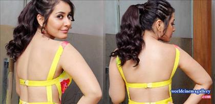 Rashi Khanna Hot Yellow dress Stills