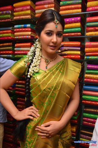 Rashi Khanna Saree Stills in Kanchipuram