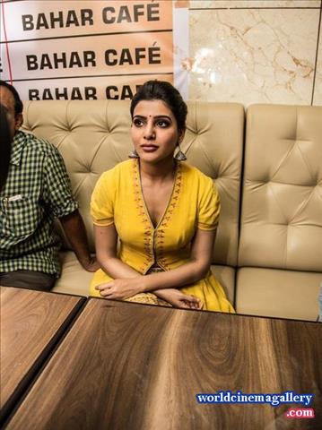 Samantha launches Bahar Cafe in Bangalore