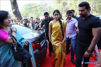 Shriya Saran in Traditional Yellow Saree At Showroom Launch