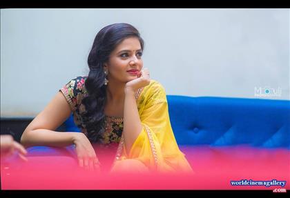 Sreemukhi Hot Saree Stills