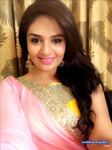 Sreemukhi latest Blue Dress stills