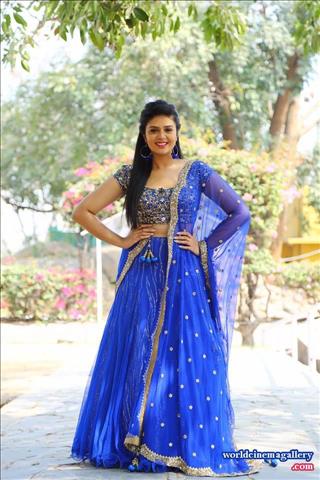 Sreemukhi latest Blue Dress stills
