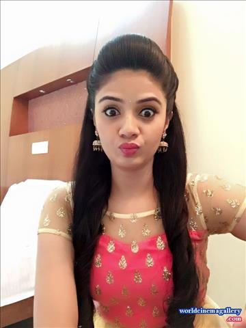 Sreemukhi latest stills in Yellow Salwar