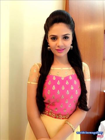 Sreemukhi latest stills in Yellow Salwar