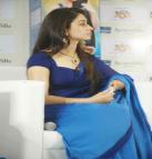 Tamanna in Blue Saree