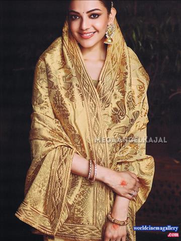 Kajal Aggarwal Traditional Saree Stills