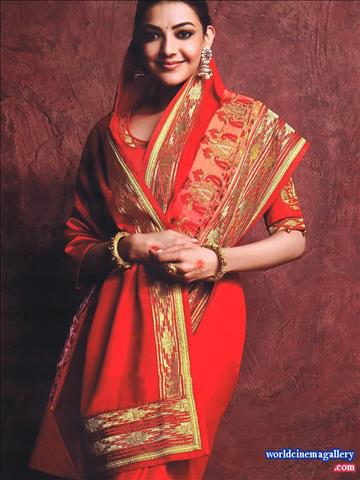 Kajal Aggarwal Traditional Saree Stills