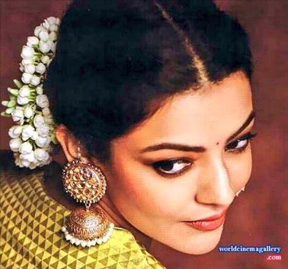 Kajal Aggarwal Traditional Saree Stills